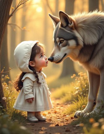 Wolf en meisje